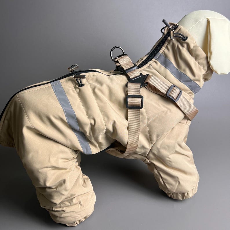 Waterproof Reflective Dog Jacket: Winter Coat with Built-in Harness